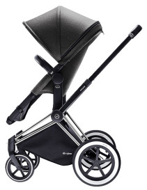 Cybex Priam 2016, 2-i-1-vagn, Chrome chassi/All Terrain, Manhattan Grey, Paket