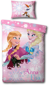 Disney Frozen, Påslakanset, 150×210 & 50×60 cm, Anna & Elsa