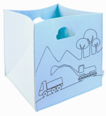 Sne Design, Förvaringskorg, 33 x 33 x 33 cm, Country Life, Blue