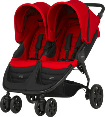 Britax, Syskonvagn, B-Agile Double, 2016, Flame Red
