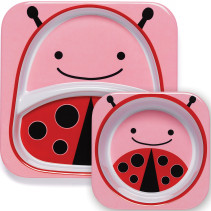 Skip Hop, Zoo Tallrikar, 2-pack, Nyckelpiga