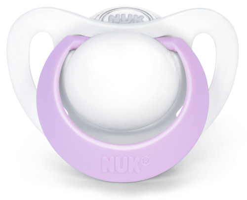 NUK, Genius, Napp, Silikon, 0-2 mån, 1-pack, Lila