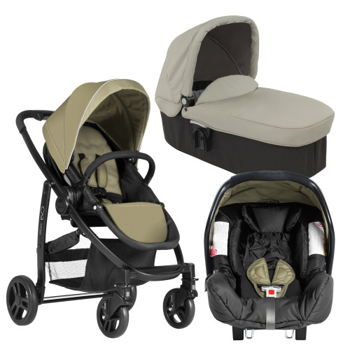 Graco EVO Trio, Duovagn inkl. Babyskydd Junior Baby, Sand