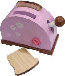 Brödrost i trä, Rosa, 3 delar