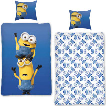 Minions, Påslakanset, 150×210 cm, Blå