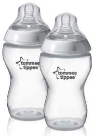 Tommee Tippee, Nappflaska 340 ml, 2-pack, Transperent
