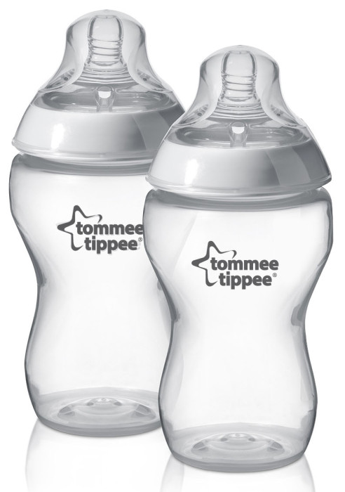 Tommee Tippee, Nappflaska 340 ml, 2-pack, Transperent