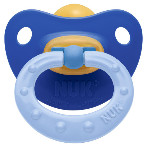 NUK, Classic Soft, Napp, Latex, 6-18 mån, 1-pack, Blå