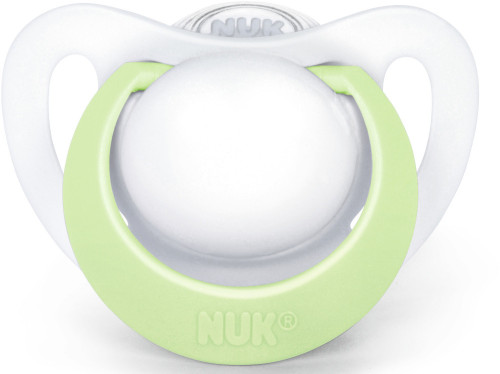 NUK, Genius, Napp, Silikon, 6-18 mån, 1-pack, Grön