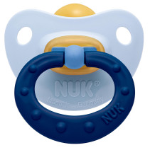 NUK, Classic Soft, Napp, Latex, 6-18 mån, 1-pack, Ljusblå