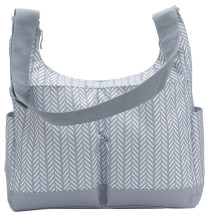 Ryco, Skötväska, Hobo Herringbone Bag, Grå/Vit