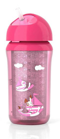 Philips Avent, Sugrörsmugg, Thermo Magic, 260 ml, Rosa