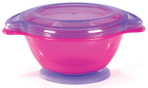Munchkin, Förvaringsburk med lock, Super Suction Bowl, Rosa