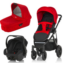 Britax, Smile 2, Duovagn, Flame Red + Britax Römer Primo, 2016, Paket