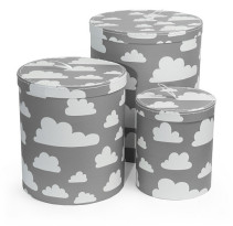 Färg & Form, MOLN, Pappboxar stora, 3-pack, Grå