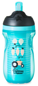 Tommee Tippee, Insulated Straw, Drickflaska med sugrör, 12m+, 260ml