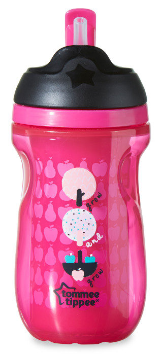 Tommee Tippee, Insulated Straw, Drickflaska med sugrör, 12m+, 260ml