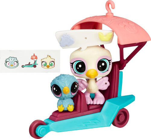 Littlest Petshop, City Rides, Ostrich & Kiwi Glider
