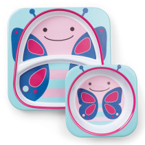 Skip Hop, Zoo Tallrikar, 2-pack, Fjäril