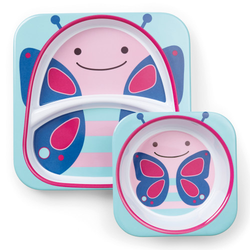 Skip Hop, Zoo Tallrikar, 2-pack, Fjäril