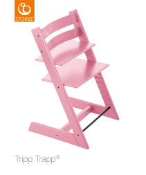 Stokke Tripp Trapp, Matstol, Soft Pink, Inkl. Baby Set och dyna Pink Tweed, Paket