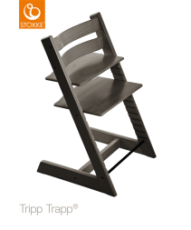 Stokke Tripp Trapp, Matstol, Hazy Grey, Inkl. Baby Set och dyna Hazy Tweed, Paket
