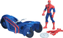 Disney Spiderman, Figure with cycle, Spiderman w streetside racer, 15 cm