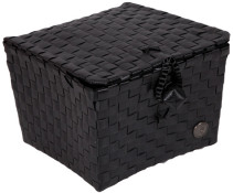 Handed By, Korg med lock, Pisa, 19 x 19 cm, Svart