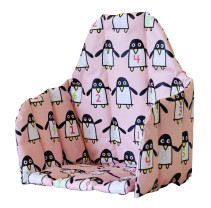 Färg & Form, Matstolsdyna, Penguin Pals, Rosa