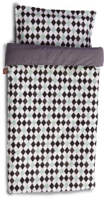 NG Baby, Harlequin, Påslakanset, 150 x 210 cm, Svart