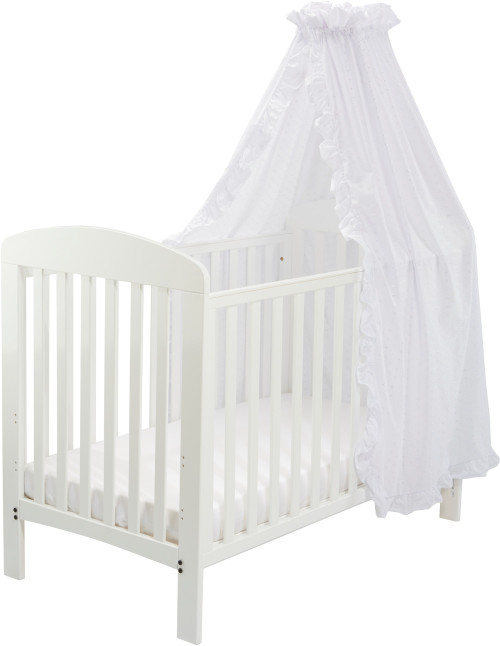 Baby Dan, Sänghimmel, Broderie Anglaise, vit