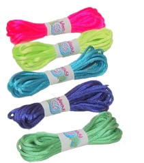 Weavy Loops, Refill, 3 meter, Neonrosa, Neongul, Turkos, Lila & Grön