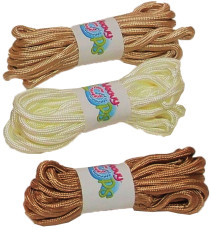 Weavy Loops, Refill, 3 meter, Beige, Vit & Guld