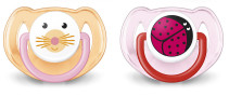 Philips Avent, Napp, Truman, 6-18 mån, 2-pack, Mus & nyckelpiga