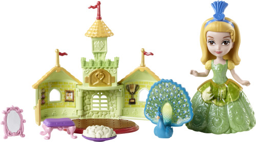 Disney Sofia the first, Zoo Animal, Princess Amber and Praline the peacock