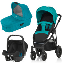 Britax, Smile 2, Duovagn, Lagoon Green + Britax Baby Safe Plus SHR II, 2016, Paket