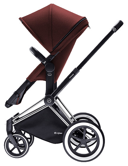 Cybex Priam 2016, 2-i-1-vagn, Svart chassi/All Terrain, Mars Red, Paket