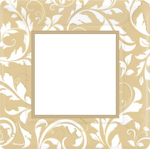 Elegant Guld, Tallrik, 25 cm, 8 st