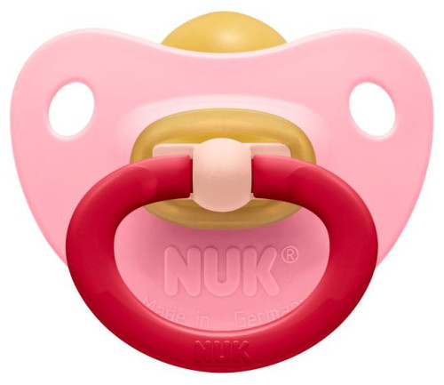 NUK, Classic Soft, Napp, Latex, 0-6 mån, 1-pack, Rosa