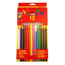 Träfärgpennor jumbo, 12-pack