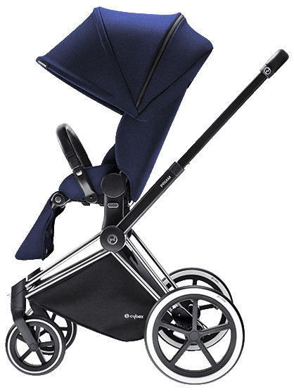 Cybex Priam 2016, Sittvagn, Svart chassi/Trekking, Royal Blue, Paket