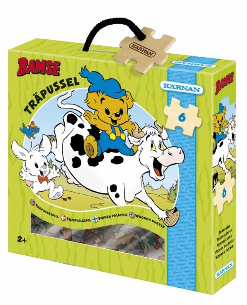 Kärnan, Bamse träpussel 6 bitar, Bamse och kossan