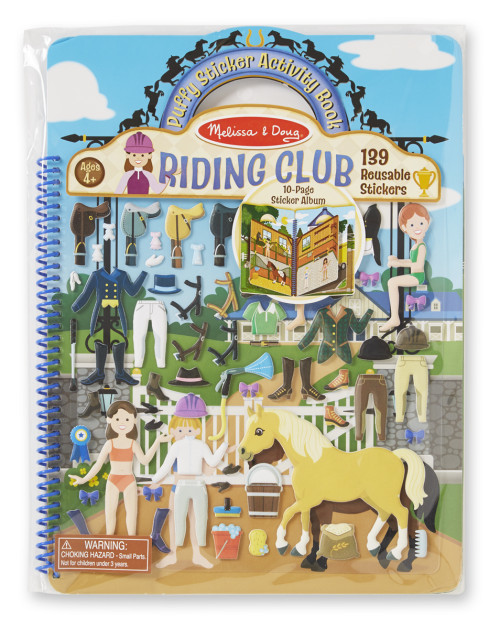 Melissa & Doug, Återanvändbara tjocka stickers, Ridklubben