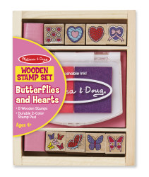Melissa & Doug, Stämpelset, Fjärilar och Hjärtan