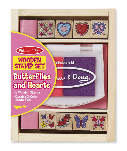 Melissa & Doug, Stämpelset, Fjärilar och Hjärtan