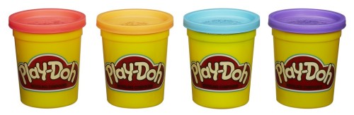 Play-Doh, Classic Colours, 4-pack, Lila/Turkos/Orange/Rosa