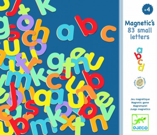 Djeco, Magnetiskabokstäver små, 83 st