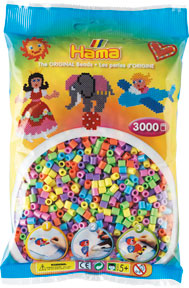 Hama, Pärlor 3000 st, Pastel