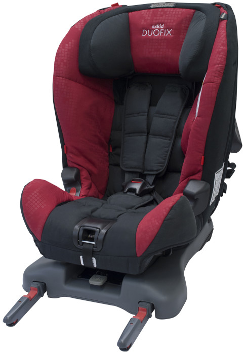 Axkid, Bilbarnstol, Duofix, ISOfix, 9-25 kg, Röd Tetris