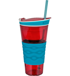 Snackeez, Mugg Ljusblå/Röd